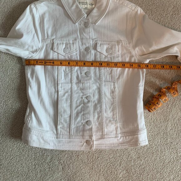 Kate Spade Broome Street White Denim Jacket, Size Small - Picture 7 of 8